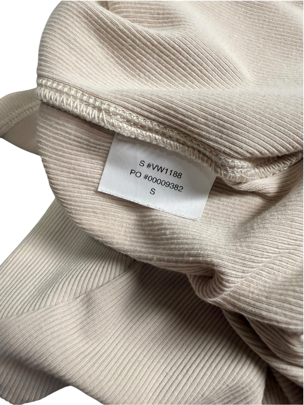 Vuori Ribbed Mock Neck Short Sleeve Top Cream Size Small - Picture 5 of 9